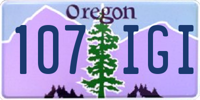 OR license plate 107IGI