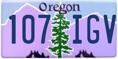 OR license plate 107IGV