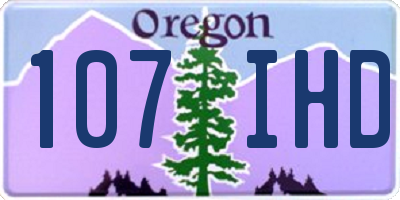 OR license plate 107IHD