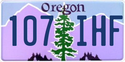 OR license plate 107IHF