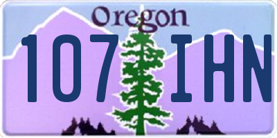 OR license plate 107IHN