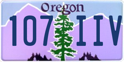 OR license plate 107IIV