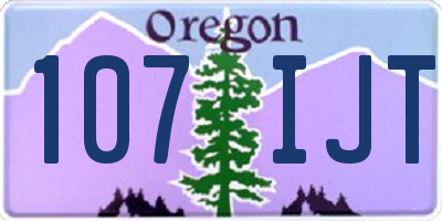 OR license plate 107IJT