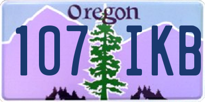 OR license plate 107IKB