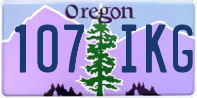 OR license plate 107IKG