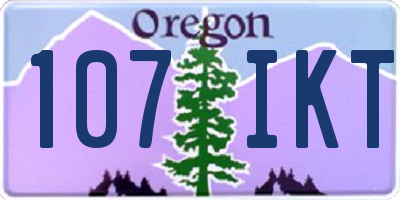 OR license plate 107IKT