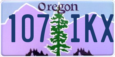 OR license plate 107IKX