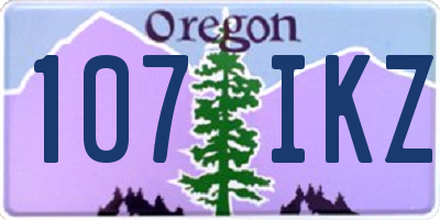 OR license plate 107IKZ