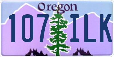 OR license plate 107ILK