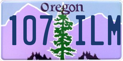 OR license plate 107ILM