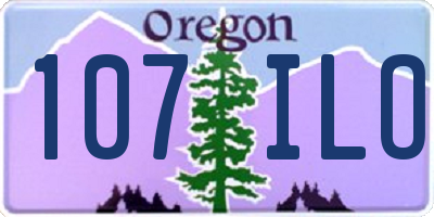 OR license plate 107ILO