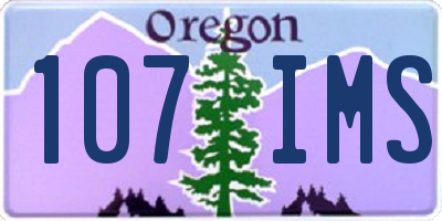 OR license plate 107IMS