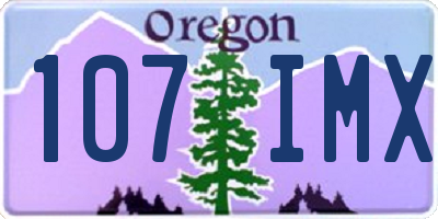 OR license plate 107IMX