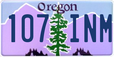 OR license plate 107INM