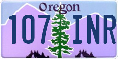OR license plate 107INR