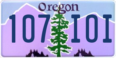 OR license plate 107IOI