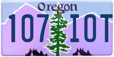 OR license plate 107IOT