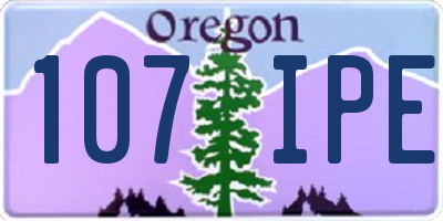 OR license plate 107IPE