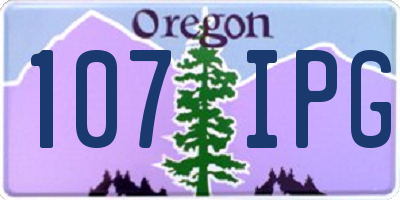 OR license plate 107IPG