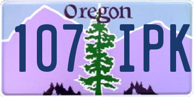 OR license plate 107IPK