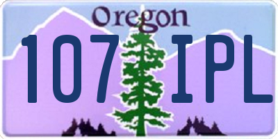 OR license plate 107IPL