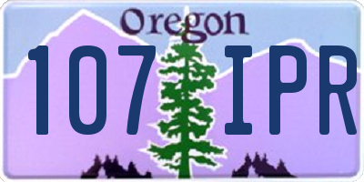 OR license plate 107IPR