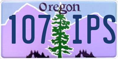 OR license plate 107IPS