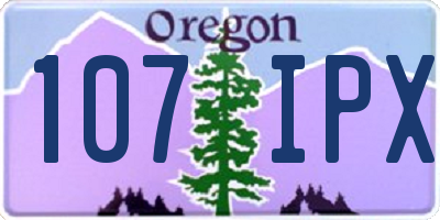 OR license plate 107IPX