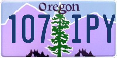 OR license plate 107IPY
