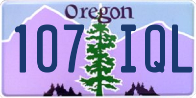 OR license plate 107IQL