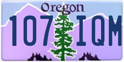 OR license plate 107IQM