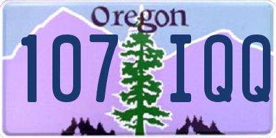 OR license plate 107IQQ
