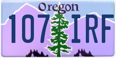 OR license plate 107IRF