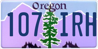 OR license plate 107IRH