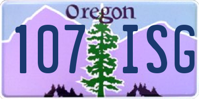 OR license plate 107ISG