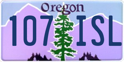 OR license plate 107ISL