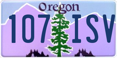 OR license plate 107ISV