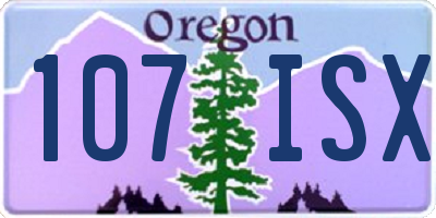 OR license plate 107ISX