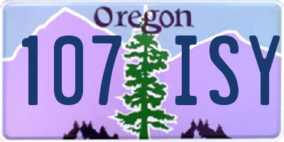 OR license plate 107ISY