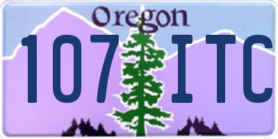 OR license plate 107ITC