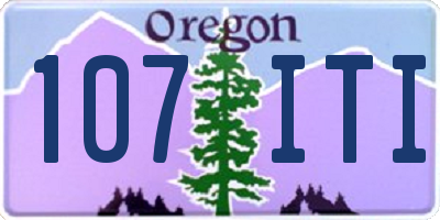 OR license plate 107ITI
