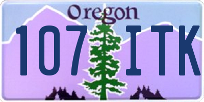 OR license plate 107ITK