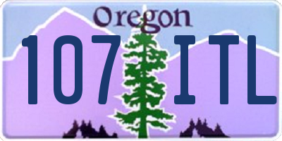 OR license plate 107ITL