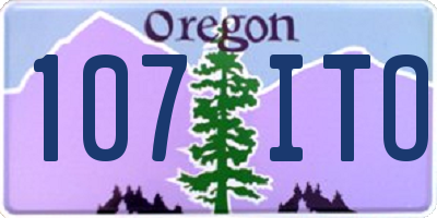 OR license plate 107ITO