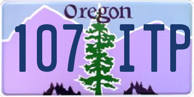 OR license plate 107ITP