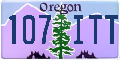 OR license plate 107ITT