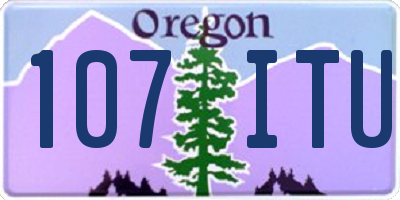 OR license plate 107ITU