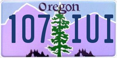 OR license plate 107IUI
