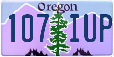 OR license plate 107IUP