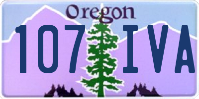 OR license plate 107IVA